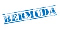 Bermuda blue stamp Royalty Free Stock Photo