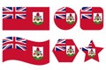 Bermuda flag simple illustration for independence day or election