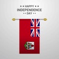 Bermuda Independence day hanging flag background