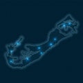 Bermuda network map. Royalty Free Stock Photo