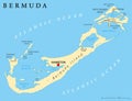 Bermuda Political Map Royalty Free Stock Photo