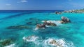 Bermuda, Rocky Reefs, Aerial Flying, Tropical Paradise, Beautiful Landscape, Atlantic Ocean