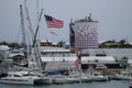 Bermuda- Royal Naval Dockyard, american patriotic flag