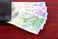 Bermudian Dollars in the black wallet Royalty Free Stock Photo