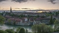 Bern (Berne) Switzerland city skyline day to night sunset time lapse