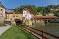 Bern bridge and the river Sarine - Fribourg - Switzerland