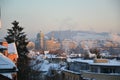 Bern with Bundeshaus in Winter Royalty Free Stock Photo