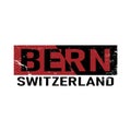 Bern City of Switzerland. Editable logo vector design.