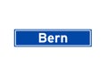Bern isolated Dutch place name sign. City sign from the Netherlands.