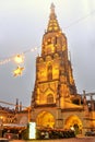 Bern Minster and the Christmas market, Switzerland Royalty Free Stock Photo