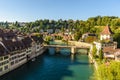 Bern old city center with river Aare - view of bridge -  Capital of Switzerland Royalty Free Stock Photo