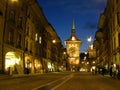 Bern old town at night 01, Switzerland Royalty Free Stock Photo