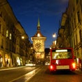 Bern old town at night 02, Switzerland Royalty Free Stock Photo