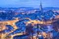 Bern Old Town snow covered in winter, Switzerland Royalty Free Stock Photo