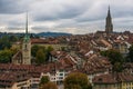 Bern - panoramic view of old autumn town, Switzerland