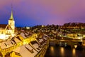 Ancient city of Bern in Winter, Switzerland Royalty Free Stock Photo