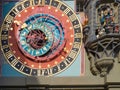 Bern, Switzerland - April 16th 2022: Detail view of the historic Zytglogge, a reconstructed clock tower