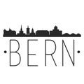 Bern Switzerland. City Skyline. Silhouette City. Design Vector. Famous Monuments.