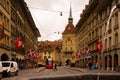 Spitalgasse street with Kafigturm tower, Bern