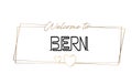 Bern Welcome to text Neon lettering typography. Word for logotype, badge, icon, postcard, logo, banner Vector Illustration