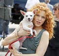 Bernadette Peters and Canine Pal