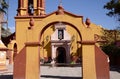 Bernal, Mexico-February 24, 2023:Parroquia San Sebastian church