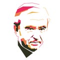 Bernard arnault simple vector illustration Royalty Free Stock Photo