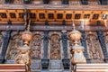 Bernardine church interior. Sacristy. Closeup of  Wood Carvings Royalty Free Stock Photo