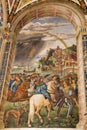 Bernardino Pinturicchio Frescoes in Piccolomini Library in Royalty Free Stock Photo