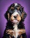 Bernedoodle Bernese Mountain Poodle puppy dog portrait