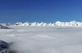 Bernese Alps and blanket of cloud Royalty Free Stock Photo