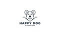 Bernese Mountain Dog  face head line logo design Royalty Free Stock Photo
