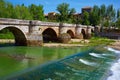 Bernesga river bridge in Leon Way of Saint James