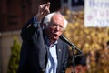 RENO, NV - October 25, 2018 - Bernie Sanders shouting during a s