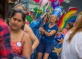 Bernie Supporters at Warren VT 4th of July Parade Royalty Free Stock Photo