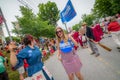 Bernie Supporters at Warren VT 4th of July Parade Royalty Free Stock Photo