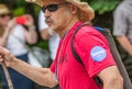 Bernie Supporters at Warren VT 4th of July Parade Royalty Free Stock Photo