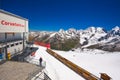 Bernina Mountain range from Corvatch peak in Swiss Alps