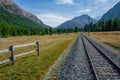 Bernina railway Royalty Free Stock Photo