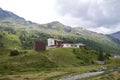 View of Bernina Diavolezza cable car starting point