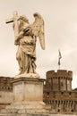 Bernini Angels Statue on the ponte Sant'Angelo in Rome Royalty Free Stock Photo