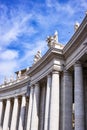 Bernini colonnade of Famous San Pietro basilica Royalty Free Stock Photo