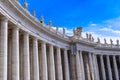 Bernini colonnade of Famous San Pietro basilica Royalty Free Stock Photo