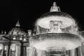 Bernini`s fountain in front of St. Peter`s Basilica