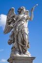 Bernini's marble statue of angel in Saint'Angelo Bridges in Rome, Italy and vatican Royalty Free Stock Photo