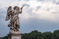 Bernini`s marble statue of angel from the Sant`Angelo Bridge in Rome, Italy Royalty Free Stock Photo