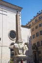 Bernini Statue of an elephant with an obelisk on its back in Rome Italy Royalty Free Stock Photo