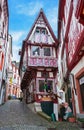 Bernkastel-Kues, Germany - December 31, 2012: Old decorated house in historic center of Bernkastel-Kues, Germany Royalty Free Stock Photo