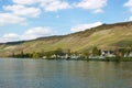 Bernkastel-Kues on the river Mosel, surrounded by the wine yards Royalty Free Stock Photo