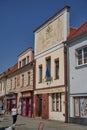 Beroun, Czech Republic - May 8, 2022 - Jan Hus Square on a sunny spring morning